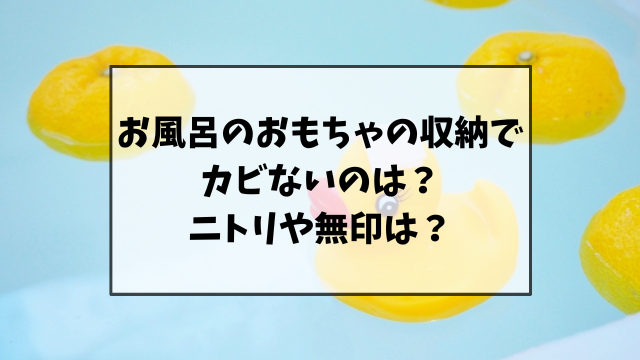 お風呂のおもちゃの収納でカビないのは？ニトリや無印にもあるか調査