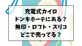 充電式カイロはドンキホーテにある？無印・ロフト・スリーコインズのどこで売ってるのか調査