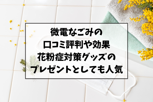 微電なごみの口コミ評判と効果は？花粉症対策グッズのプレゼントとしても人気